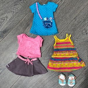 American Girl doll 3 x outfits